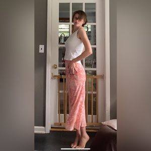 Floral pink and white shirt